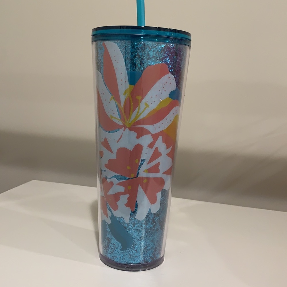 ⭐️SALE 🤩NEW STARBUCKS TUMBLER BLUE SPARKLE - Picture 11 of 13
